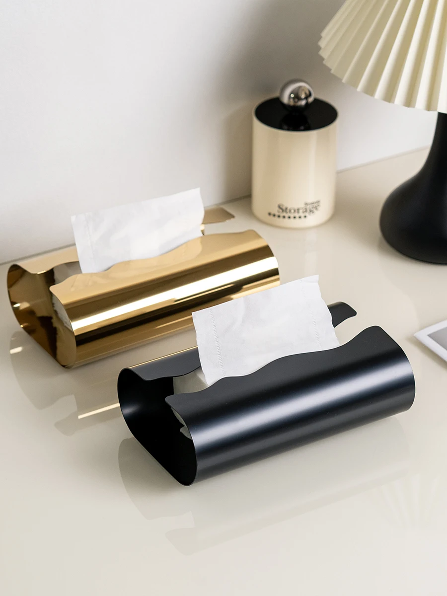 

Креативная роскошная коробка для салфеток из нержавеющей стали для офиса, гостиной, дома, прямоугольная, с ручной росписью...