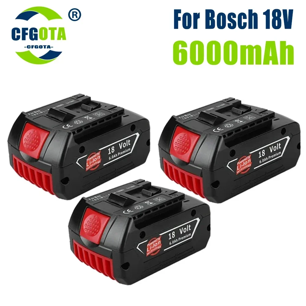 

18V 6000mAh Rechargeable lithium ion Battery For Bosch 18v 6.0Ah Backup Battery Portable Replacement BAT609, BAT609G, BAT611