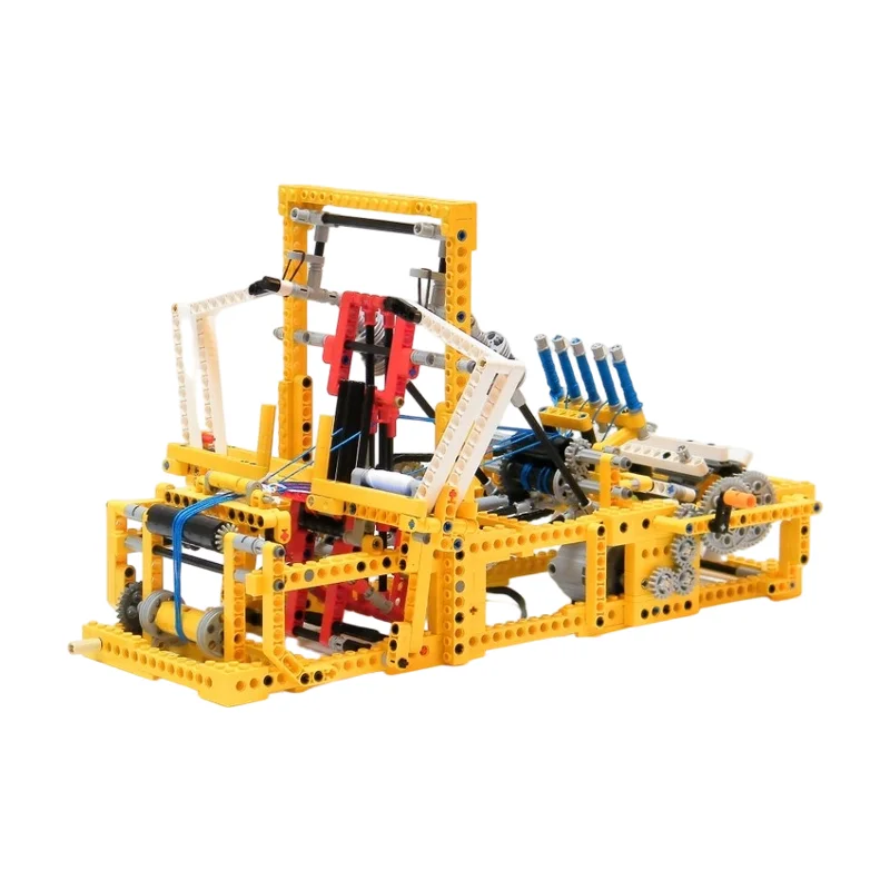 

Small Mechanical Loom and Engines MOC Building Blocks Vintage Hand Woven Machine Power Engine Model DIY Assembly Bricks