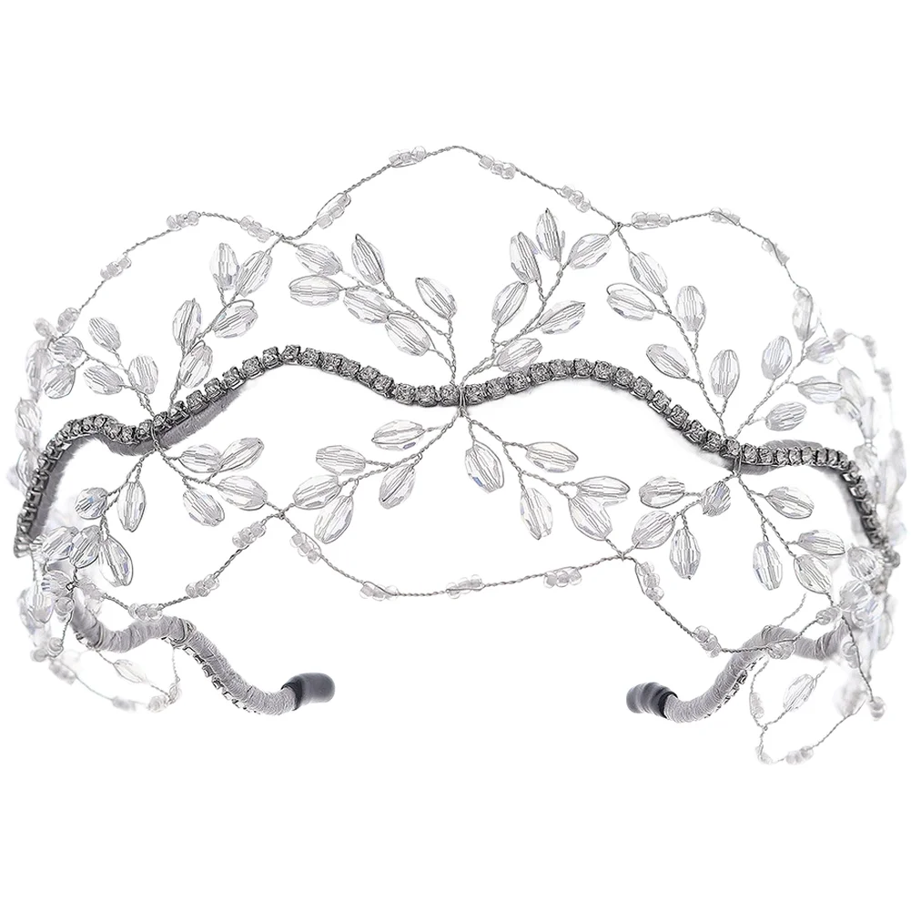 Bridal Headpiece with Radiant Rhinestone Accents and Soft Mesh Base for Timeless Wedding Bridal Crown and Event Styling