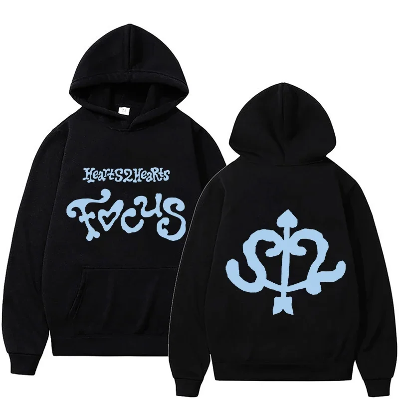 Hearts2Hearts Focus EP Gabriela Grafik-Hoodie für Männer und Frauen, Hip-Hop-Mode, Oversized Streetwear, Ästhetische Kapuzenpullover für Männer – Detail 2