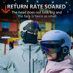 Horntour Nieuwe 2025 Skihelm met bril Warme helm ABC + EPS Hoogwaardige skihelm Buitensporten Ski-skateboardhelm