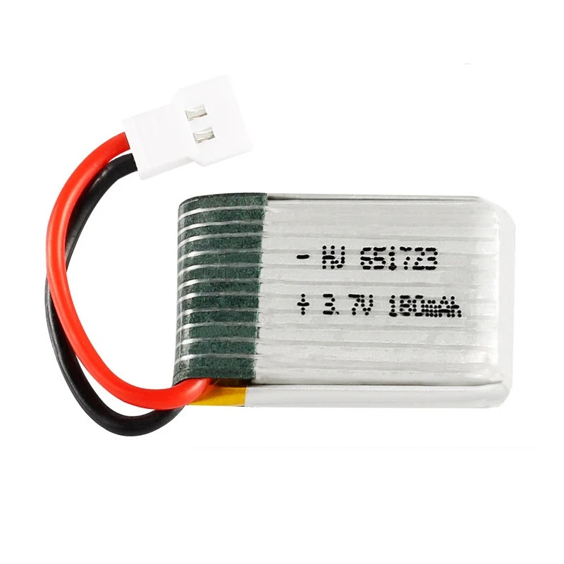 สําหรับ JJRC H8 Mini 3.7 v 180 mah แบตเตอรี่ Lipo H2 H48 Mini RC Quadcopter Drone อะไหล่ 651723   แบตเตอรี่ 3.7v สําหรับของเล่นเฮลิคอปเตอร์ RC