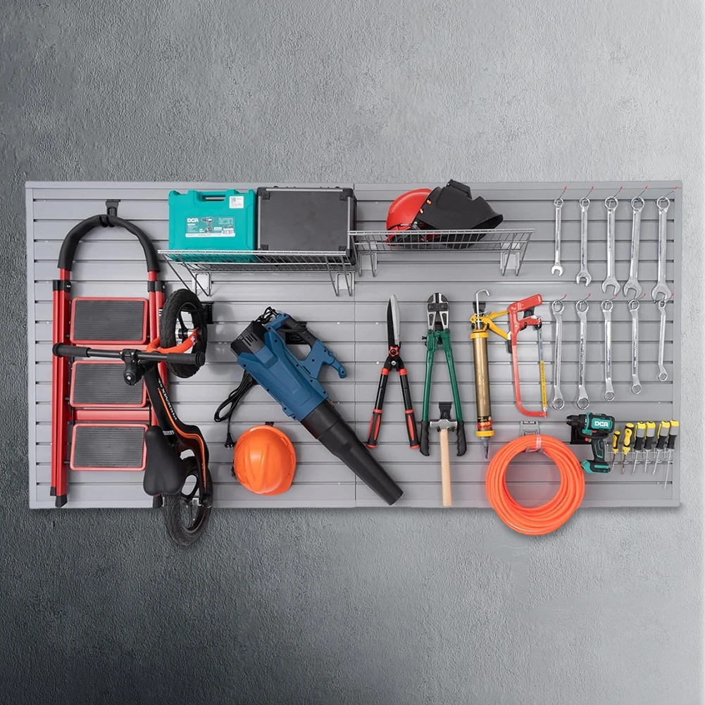منظم حائط لتخزين أدوات لوحة الوتد مقاس 4 × 8 أقدام لتخزين المرآب #1