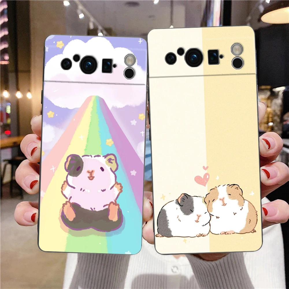 Für Google Pixel 10 Pro Handyhülle Pixel 9 Pro XL TPU Hülle Pixel 8 Pro 9A 8A 7A 7 6A 6 Pro Cover Tier Meerschweinchen Cavy Niedlich