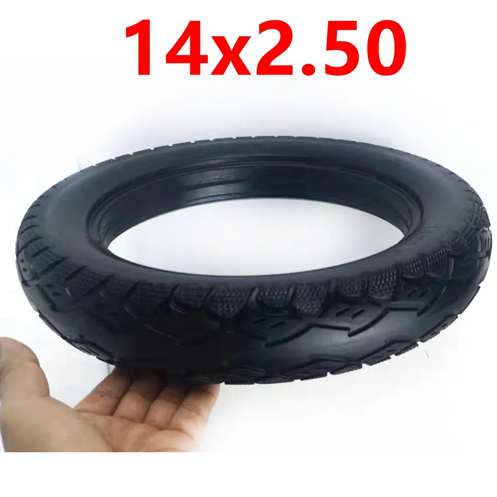 14 Inch Tyre 14x2.50 Solid Tire Thickening and Puncture Proof Wheel  Tyre for Electric Vehicle Tire Parts