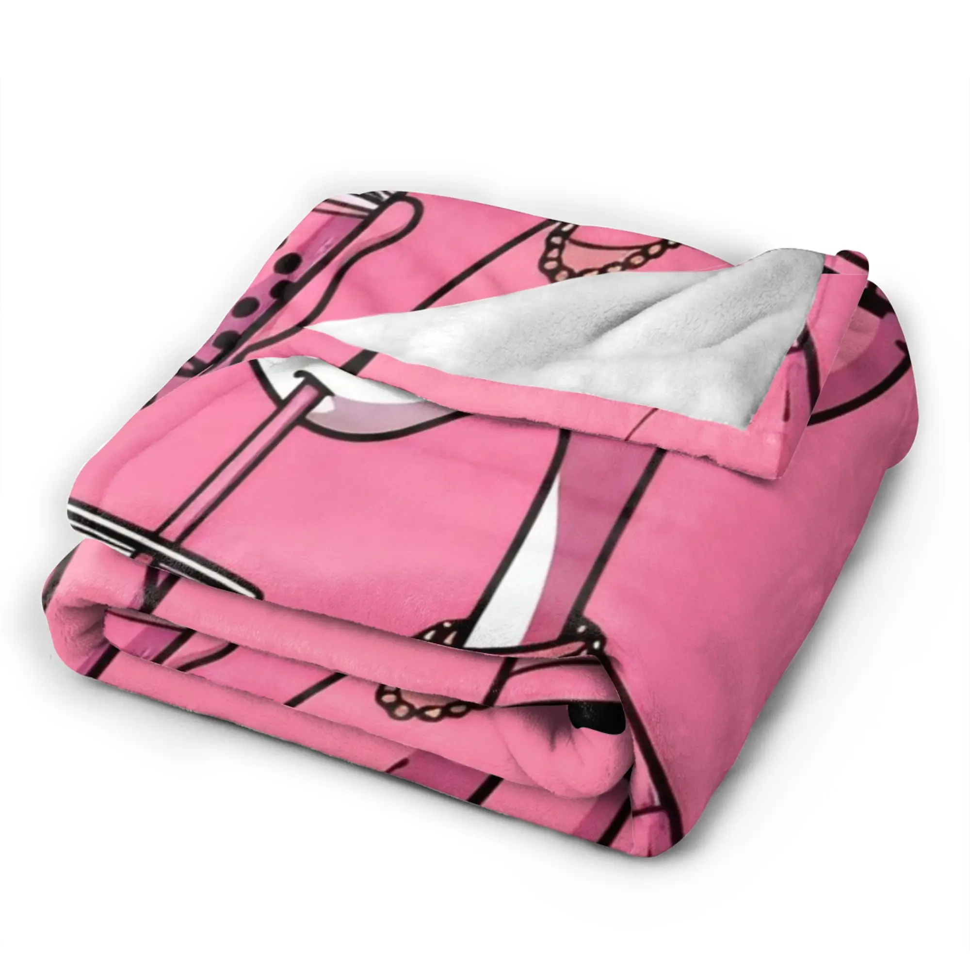 P-Pink P-Panther شرب مشروب بطانية الصوف مضحك لينة رمي بطانية للمنزل مطعم الخريف/الشتاء ،
