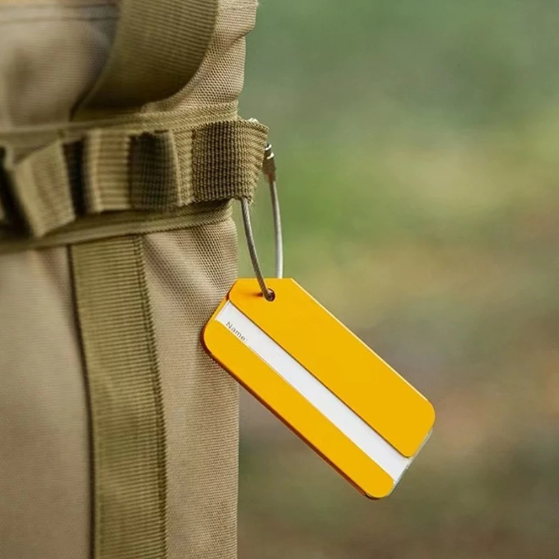 Ensemble d'Étiquettes de Bagages en Alliage avec Boucle en Acier, Accessoires de Voyage