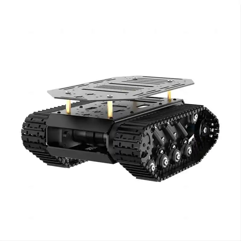 10KG Load Strong Shock Absorption Tank Chassis with Motor Suspension All Metal Tank Robot Kit Coding Motor Intelligent Robot Car