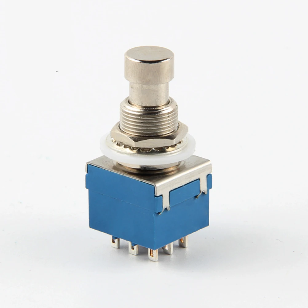 

Guitar Effects Pedal Blue Metal 9-Pin Stomp Foot True Bypass Uncolored Tone Bypass Rewire Vintage Pedals Guitar Effects Pedal