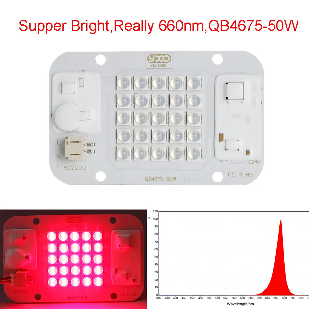 Sam-ng Quantum LED Grow Light LM283B+ Diode Full Spectrum DOB COB 50W LED Grow Chip 3500K 660NM 395NM For Indoor Plant Seeds