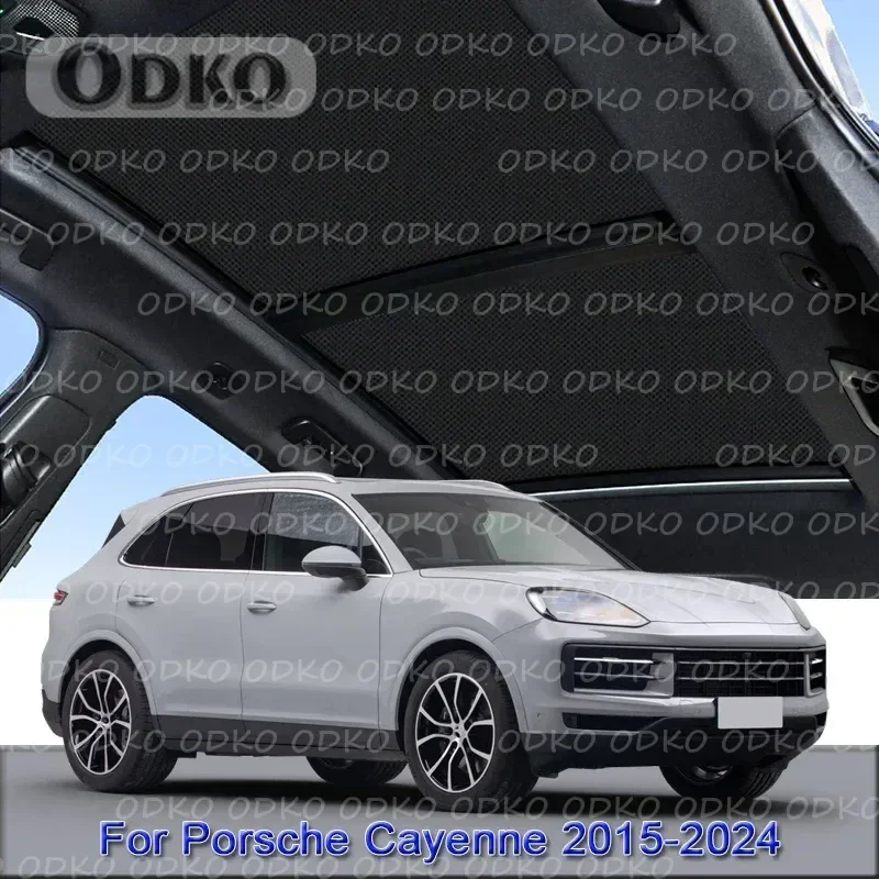 

Car Electrostatic Adsorption Sunroof Sunshade For Porsche Cayenne 2015-2024 Heat Insulation Skylight Sticker Auto Accessories