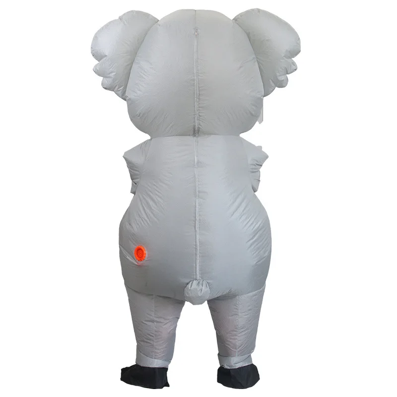 Fantasia de Halloween Masquerade, terno Koala inflável, adereços com cara de orvalho, manequim Cosplay Suit, 160 a 190cm