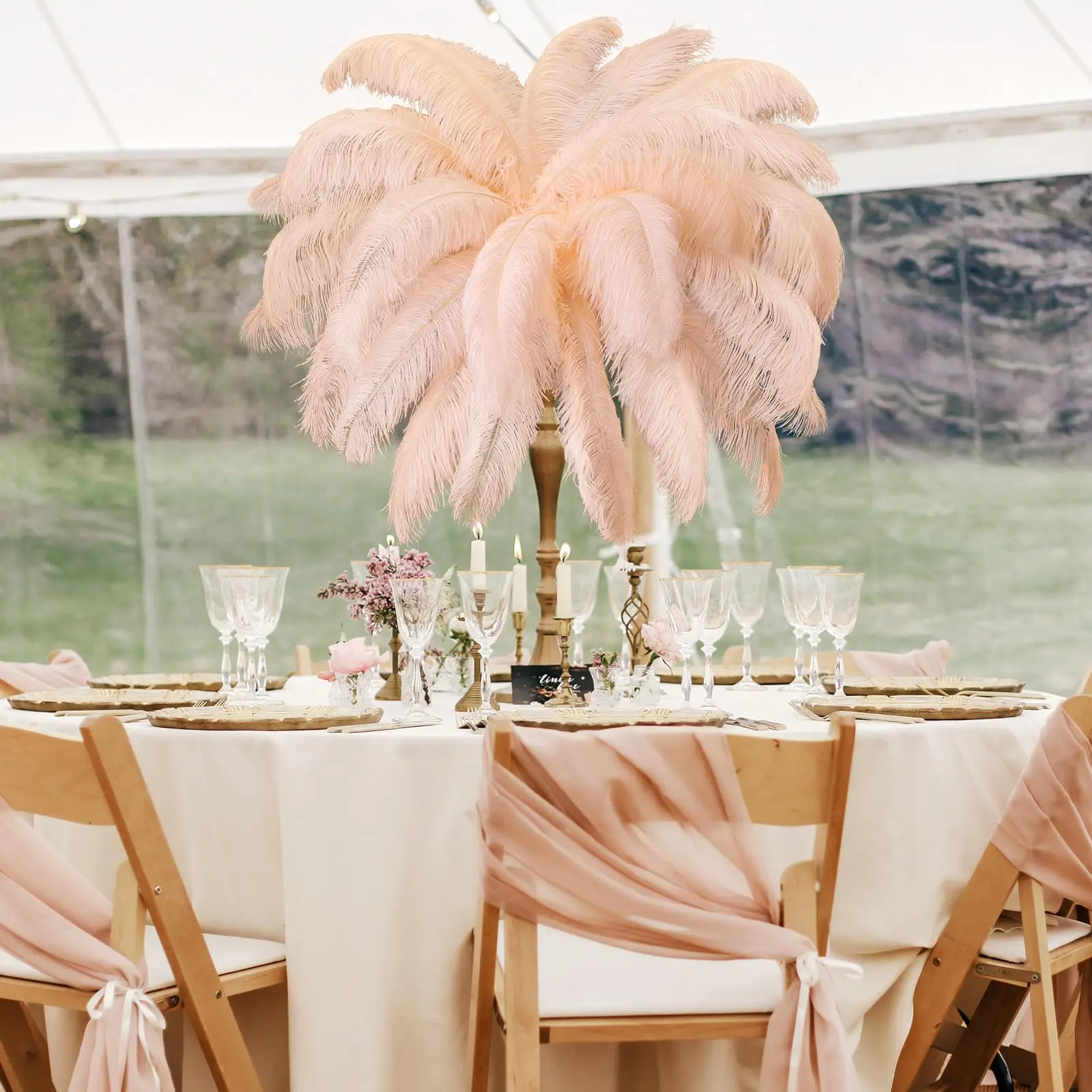 100-400Pcs White Black Ostrich Feathers Bulk Natural Plumes for Wedding Party Decoration Table Centerpiece Decorative DIY Crafts