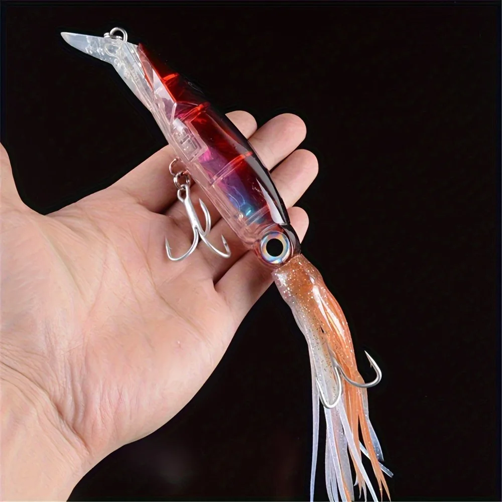 Isca Artificial de Lula Realista para Pesca, 3D Eyes, 14cm/5.51in, 1.28oz, Isca Plástica Artificial para Atum