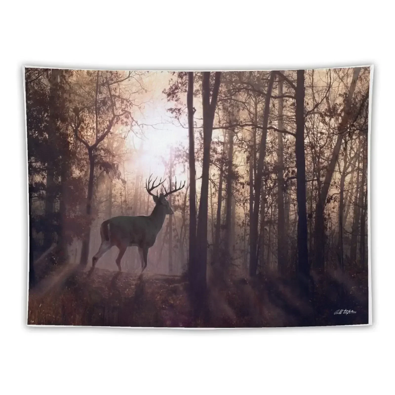 

Foggy Morning in Missouri Tapestry Wall Mural Decoration For Home Tapestry