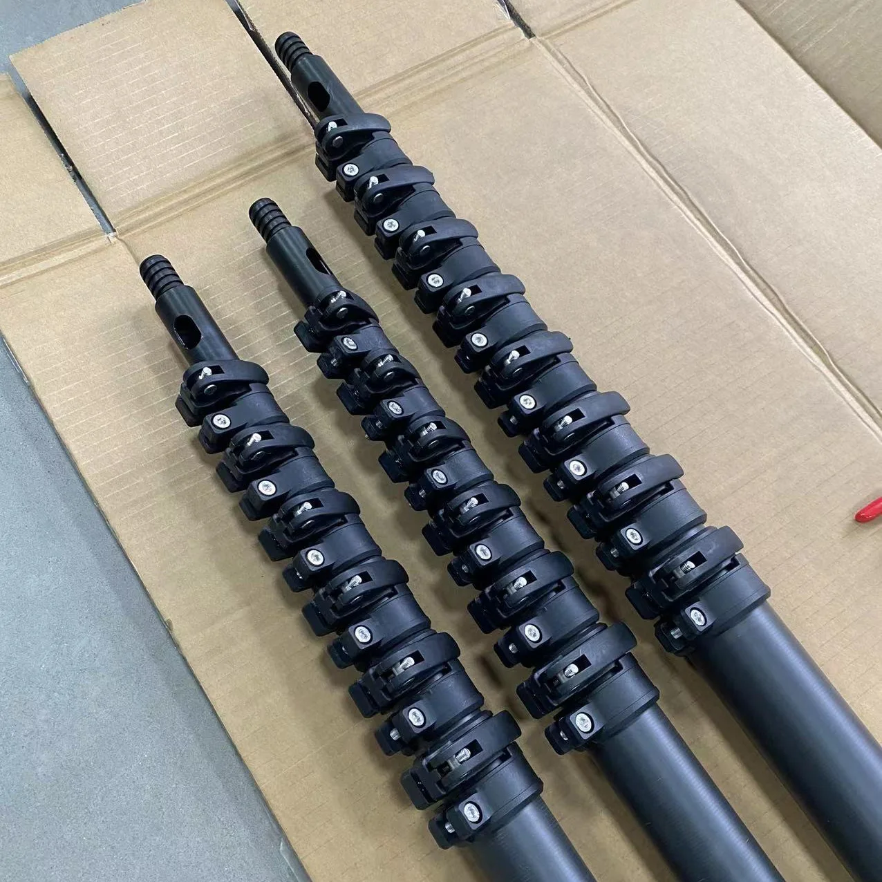 Barra telescópica de fibra de carbono de 18 metros T800, barra de extensión 100% para limpieza en altura.