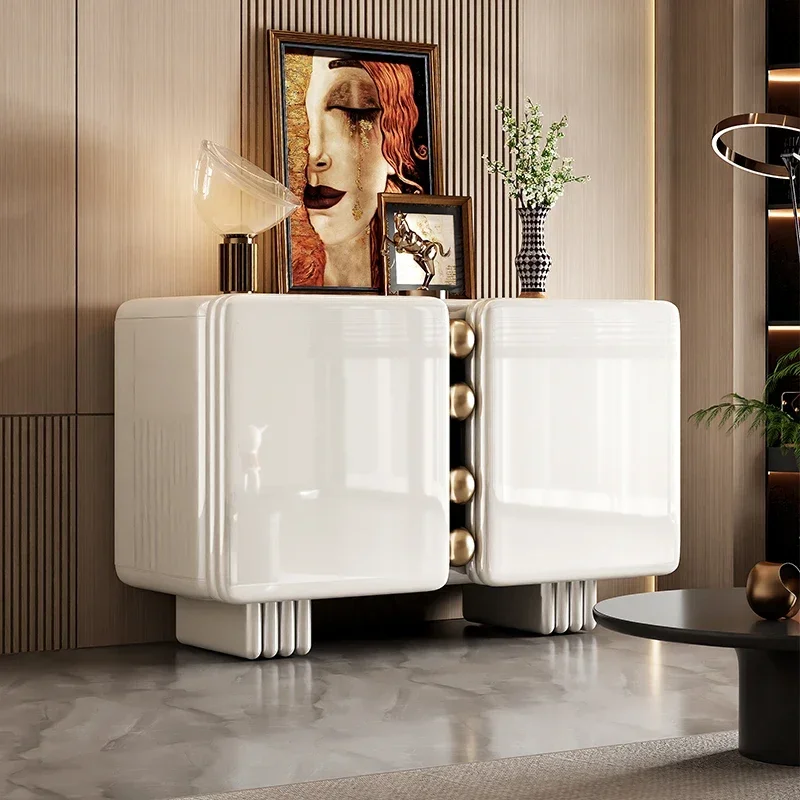 북유럽 스타일 현관 캐비닛 고급 팬트리 장식장 거울 정리함 수납장 거실 캐비닛 디스플레이 가비네트 가구