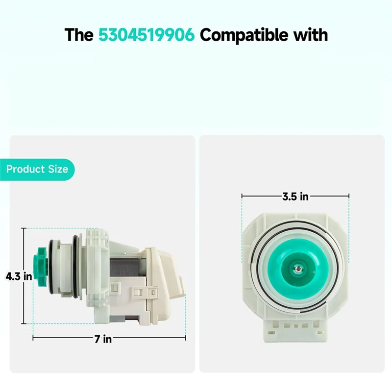 لماذا-مجموعة مضخة ومحرك لغسالة الأطباق 5304519906 AP6840161 لـ Frigidaire White-Westinghouse PS12712308 EAP12712308