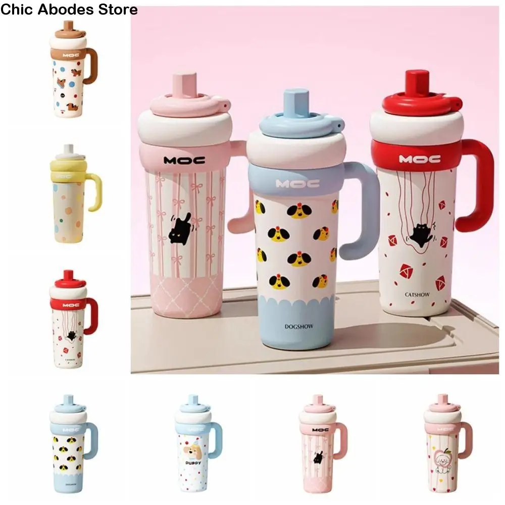 

Creative Thermal Water Bottle 750ML Portable Outdoor Insulated Mug with Tea Strainer Double Wall Coffee Tumbler with Handle