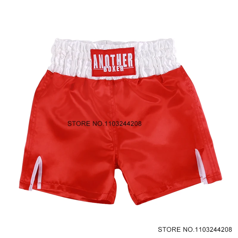 Muay Thai Shorts Children Cage Fighting Grappling Kickboxing Shorts Kids Red Boxing Training Pants Martial Arts MMA Clothing