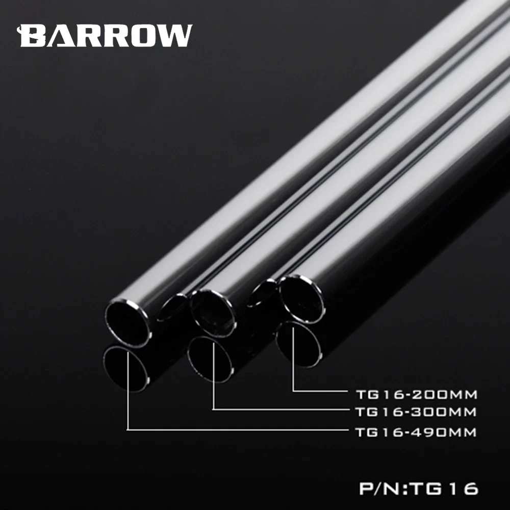 Barrow Water Cooling Hard Tube ( OD12mm+OD14mm + OD16mm ) +1mm Thickness Metal Tubes + 20 /30 /49cm Length Brass Pipe for Cooler