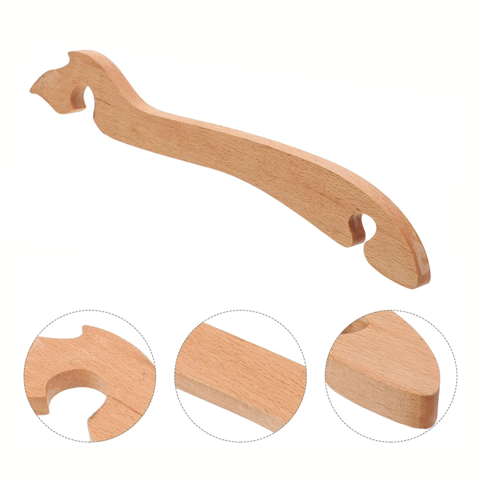 Oven Pulls Stick Wooden Toaster Rack Pullers S Curved Design Heat Resistant Anti-Scald Open-Mouth Design Kitchen Tools