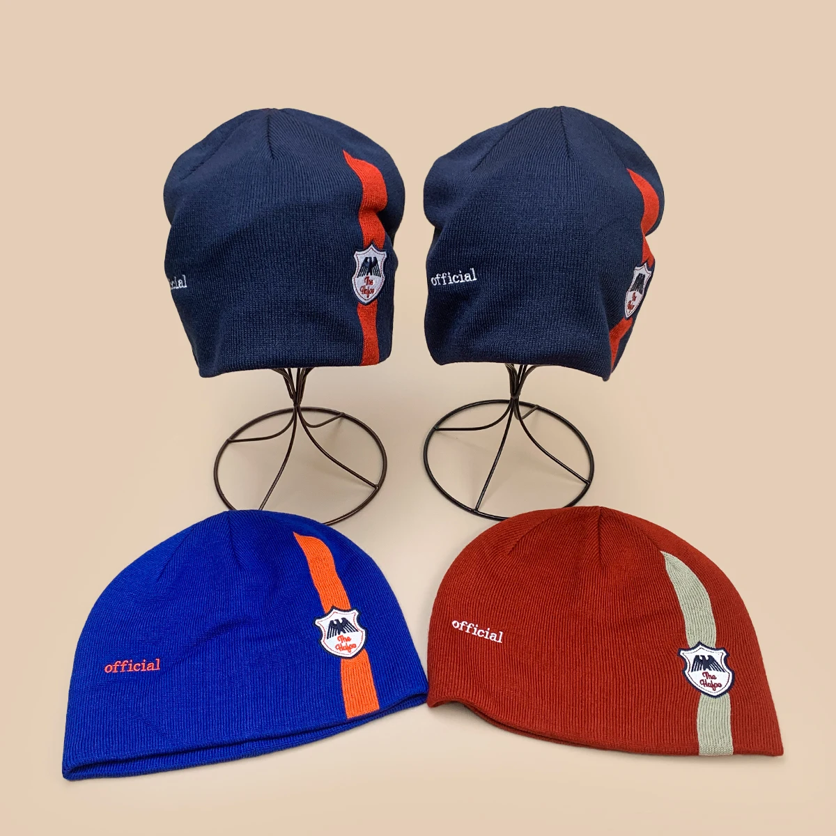 Retro Niche Badge Letters Embroidery Knitted Hats New Men Women Warm Personal Versatile Color Block Fashion Street Ins Beanies