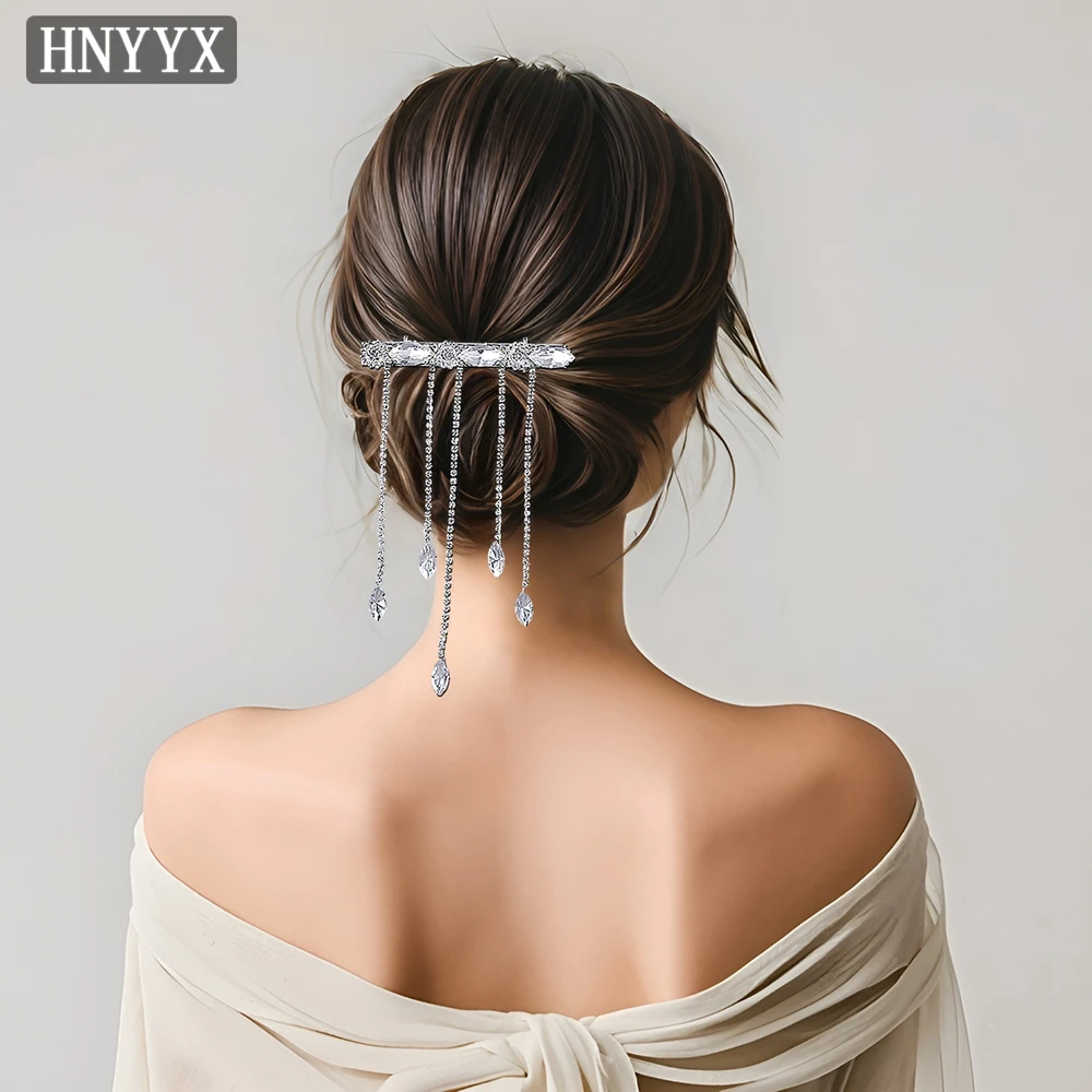 

YouLaPan Handmade Rhinestone Bride Wedding Diamond Chain Hairpin Ladies Daily Dating Dinner Party Elegant Hair Accessories YXA01