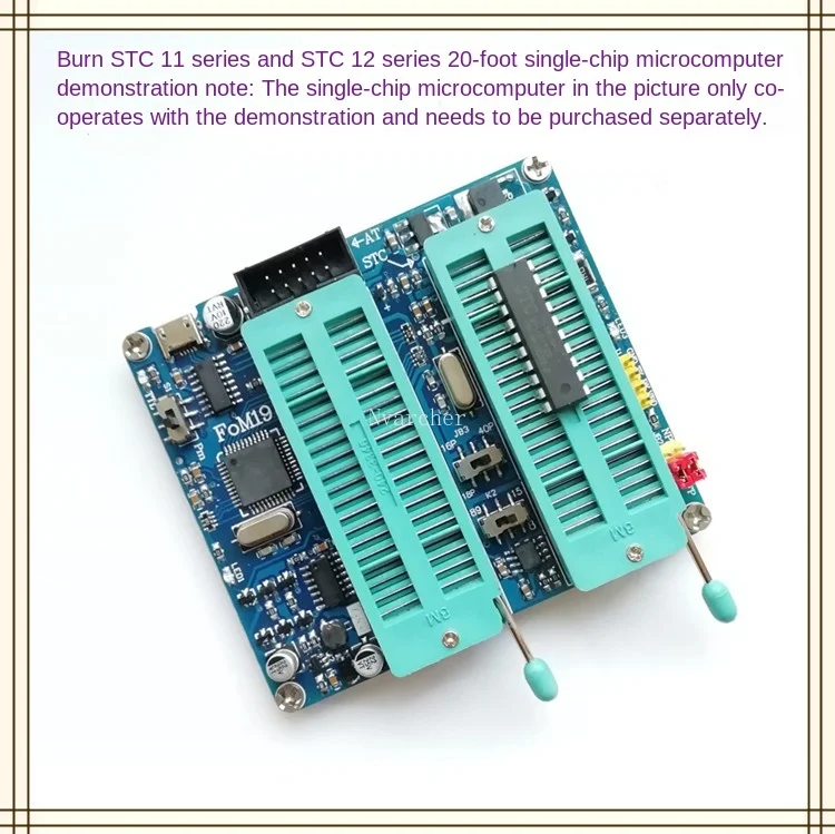 51 microcontroller programmer STC writer AT89C52/C20/24/93 chip downloader