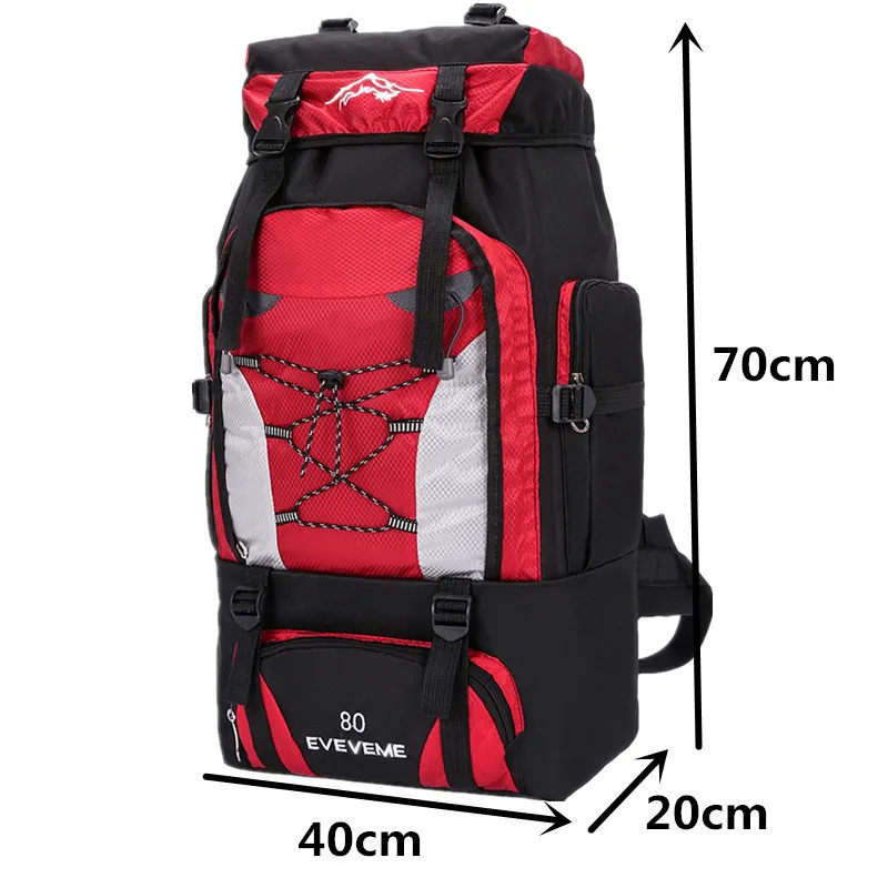 Men\'s 80L Large Hiking Mountaineering Backpack Climbing Hiking Backpack Camping Backpack Sport Outdoor Rucksack Bag