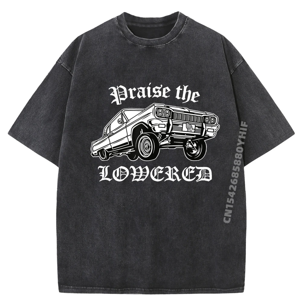 

Мужская футболка Praise The Lowered Lowrider Chicana 100 ℅ Хлопковая молодежная классическая стираная футболка в винтажном стиле
