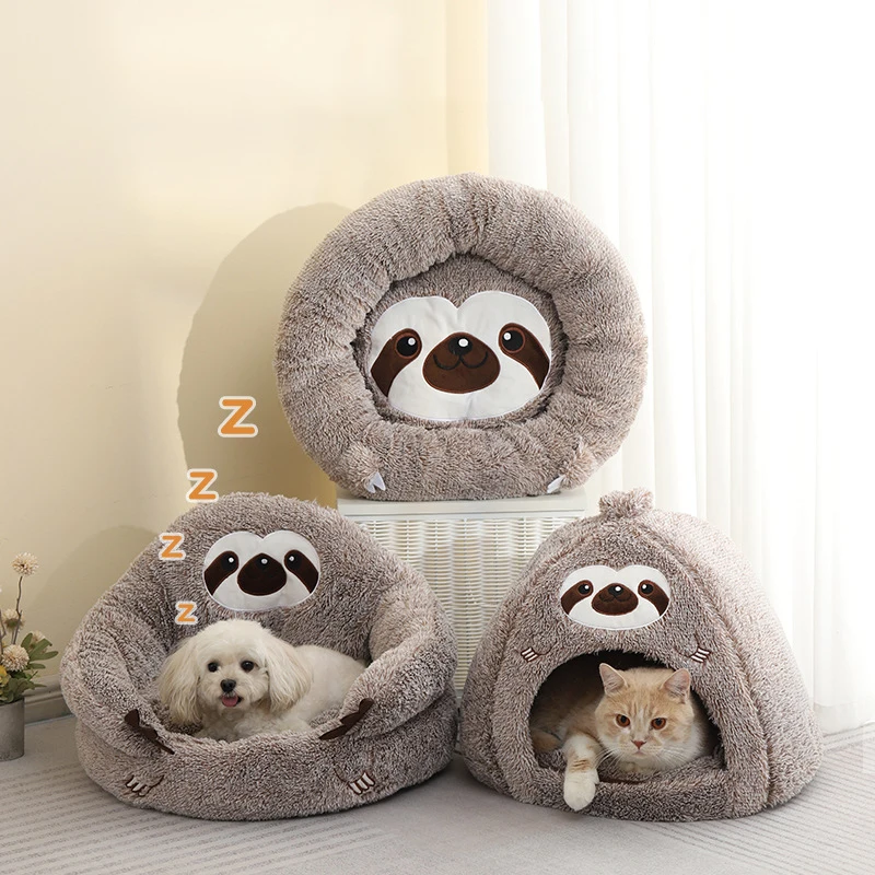 

Plush Pet Nest, Small Cat Dog Beds Indoor Cozy Cave with Anti Skid Bottom Washable Kitten Puppy House