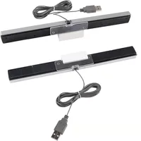 Barra de sensor USB para Wii, barra de sensor de rayos infrarrojos con cable de repuesto para consola Nintendo Wii y Wii U