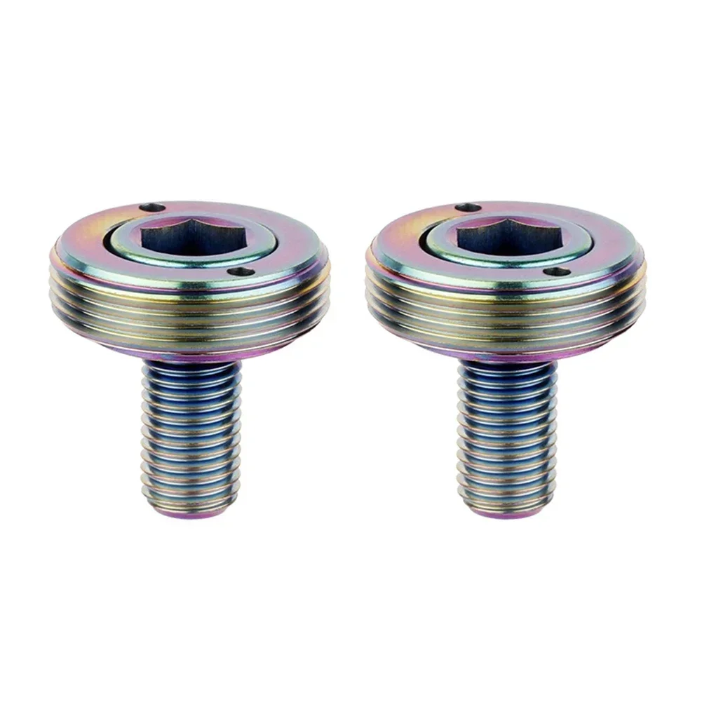 Bike Crankarm Bolt M8x15mm Bicycle Toothed Disc Crank Locking Clam Titanium Alloy Square Hole Bottom Bracket Crank Screw