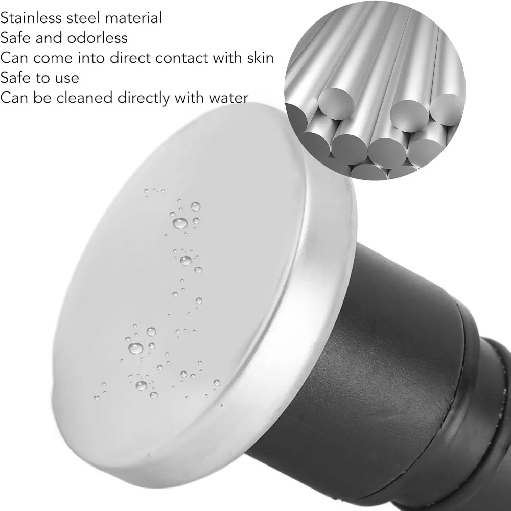 18mm Outer Diameter Massager Replacement Head Stainless Steel Flat Head Lightweight Massage Gun Attachment Universal Size