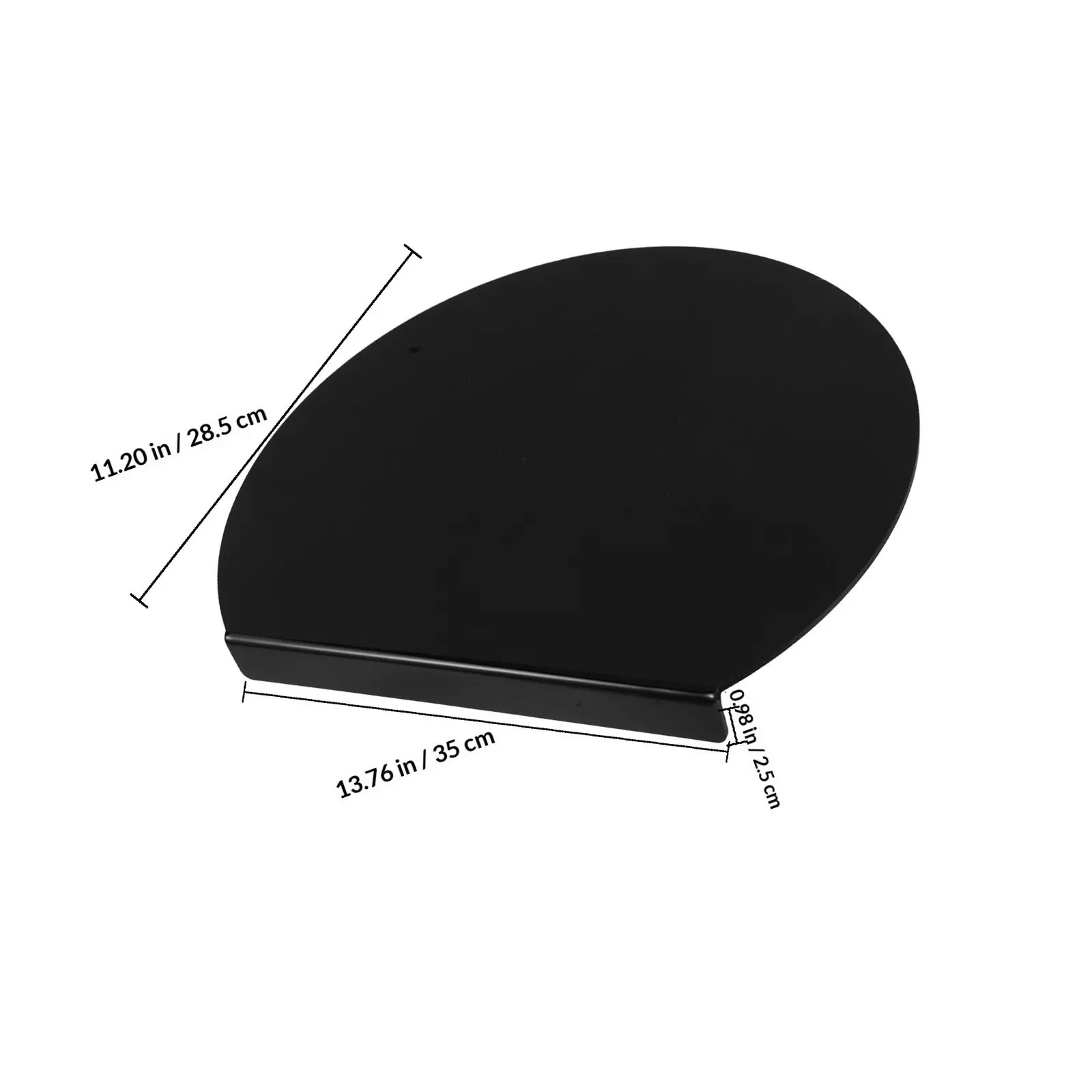 Semicircular Black Acrylic Cutting Board Non-Slip Kitchen Counter Round Board for Apartment Decor Countertop Protector view 6