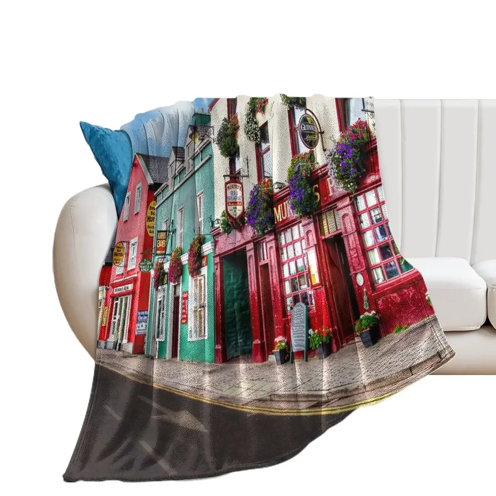 Dingle Town Throw Blanket valentine gift ideas Summer Beddings Blankets