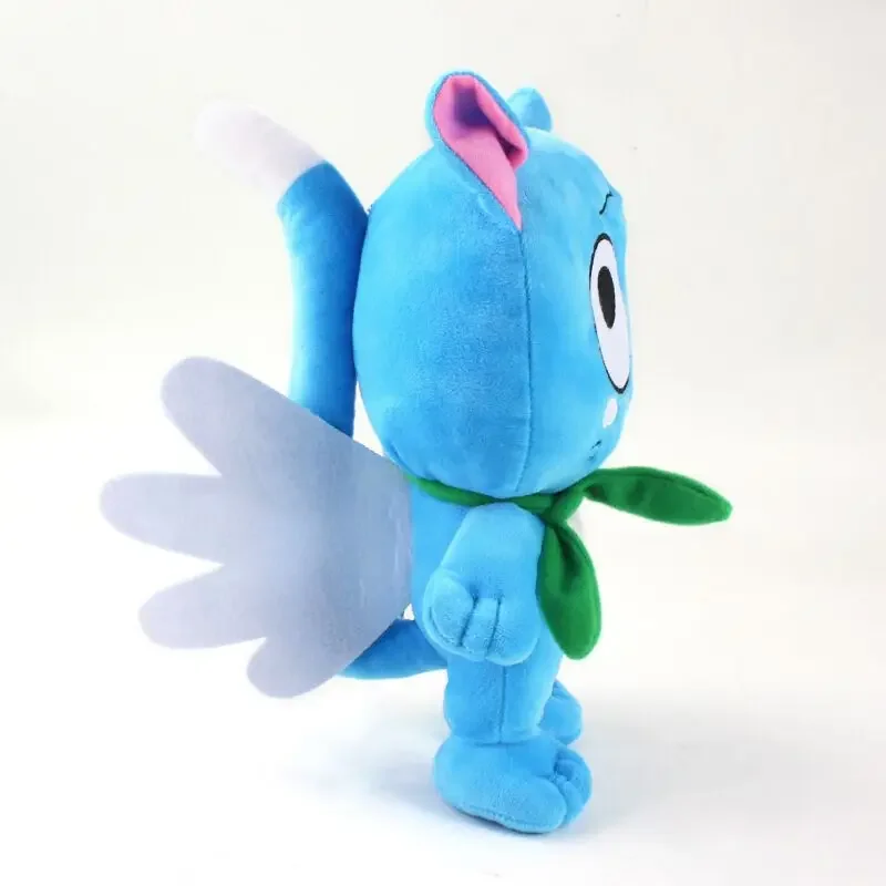 Anime Fairy Tail ตุ๊กตา Plush Blue Happy Cat ตุ๊กตาสัตว์ของเล่นเด็ก 30 ซม