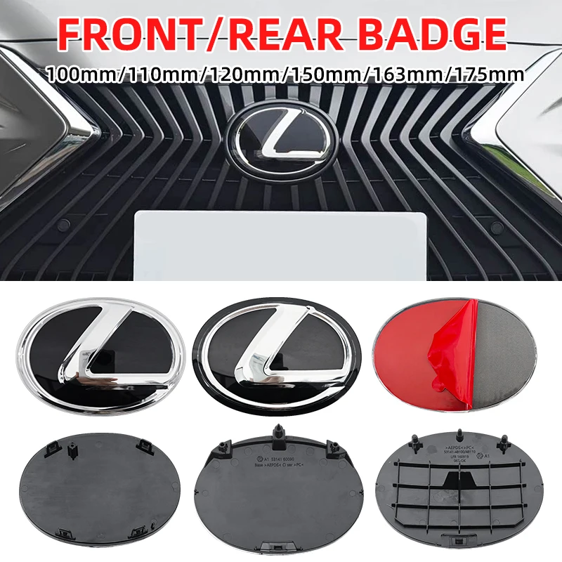 

3D Car Front Bumper grille Emblem Lexus Logo IS250 CT200H GS300 NX200 GS350 IS200 IS300 ES300 GX470 RX400 Trunk Badge Sticker