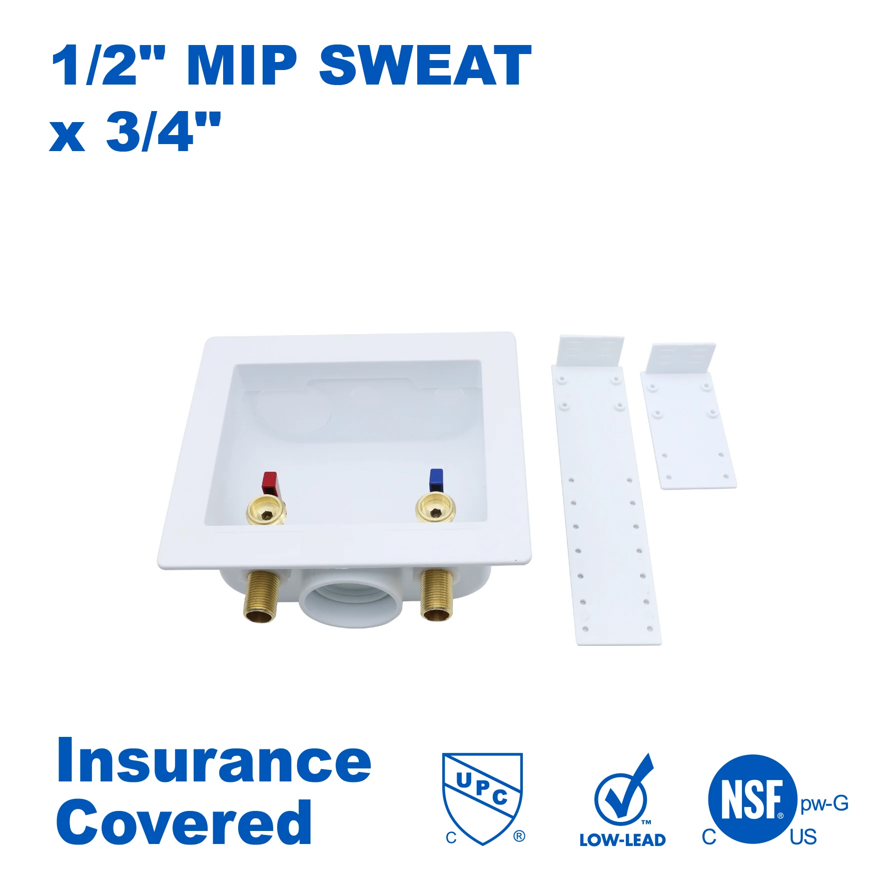 

KING SMART 1/2" MIP (пот) Шаровой кран для стиральной машины, выпуск MHT 3/4 дюйма, поворот 1/4; 1 шт./корпус; 81213