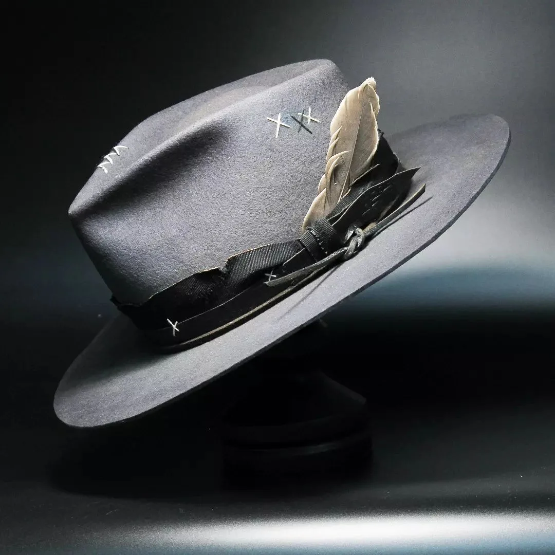 Wool Hat Decorated with Ribbon