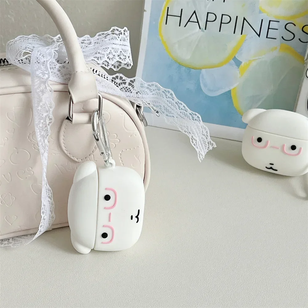 Neue Kawaii 3D Großkopf-Hund Silikon-Kopfhörerhülle Stoßfest für Apple Airpods 3 4 Hülle Airpods Pro2 Pro3 Kopfhörerhülle – Detail 9