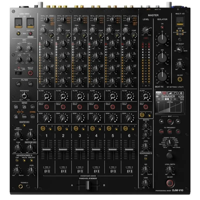 6 channel mixer Professional DJ mixer