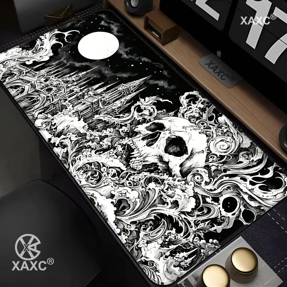 

Gothic Skull Celestial Design Mouse Pad Large Gaming Desk Mat Starry Sky Anti-slip for PC Laptop Keyboard Gaming Mat HYBXXC