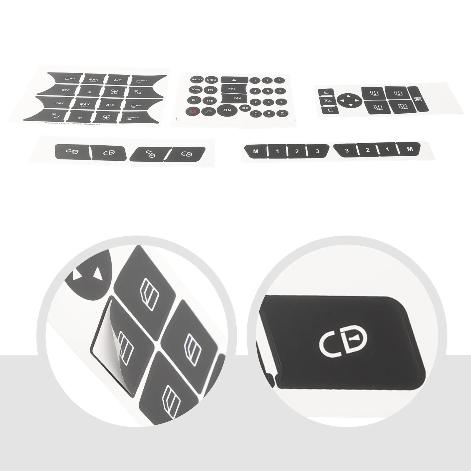 Button Stickers Button Repair For SL-Class R231 For SLK-Class R172 For W204 S204 C204 for facelift For A-Class W176