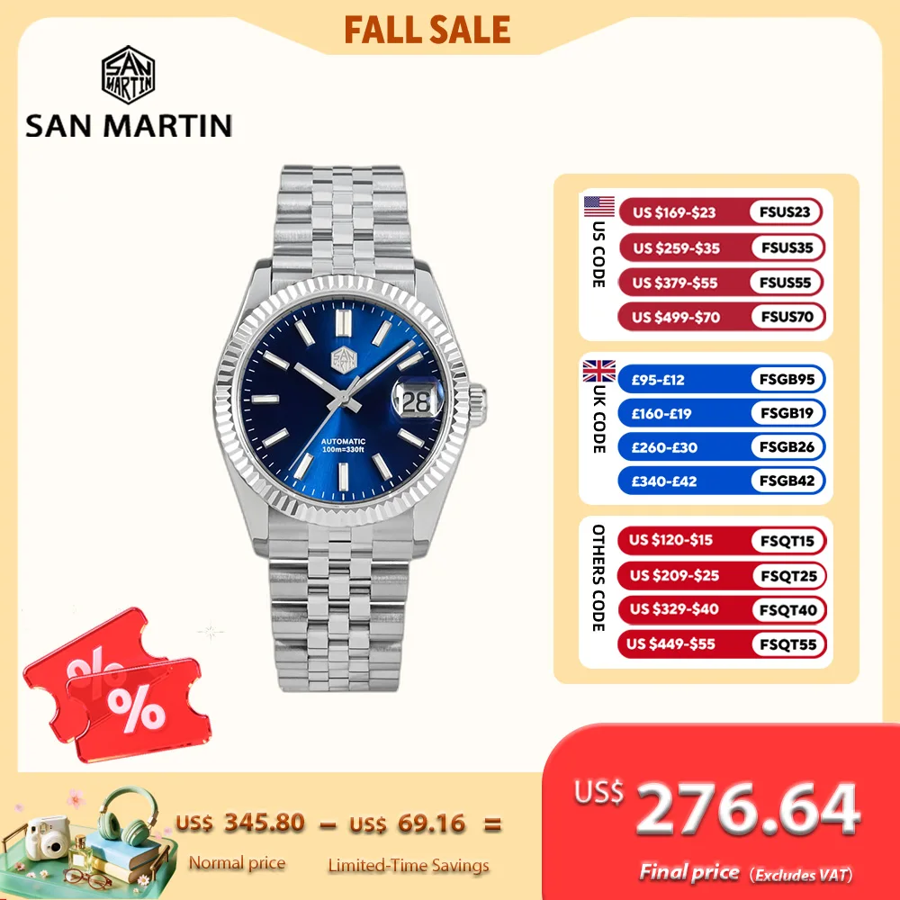 Rolex Watch Submariner - San Martin Watch For Men Mechanical