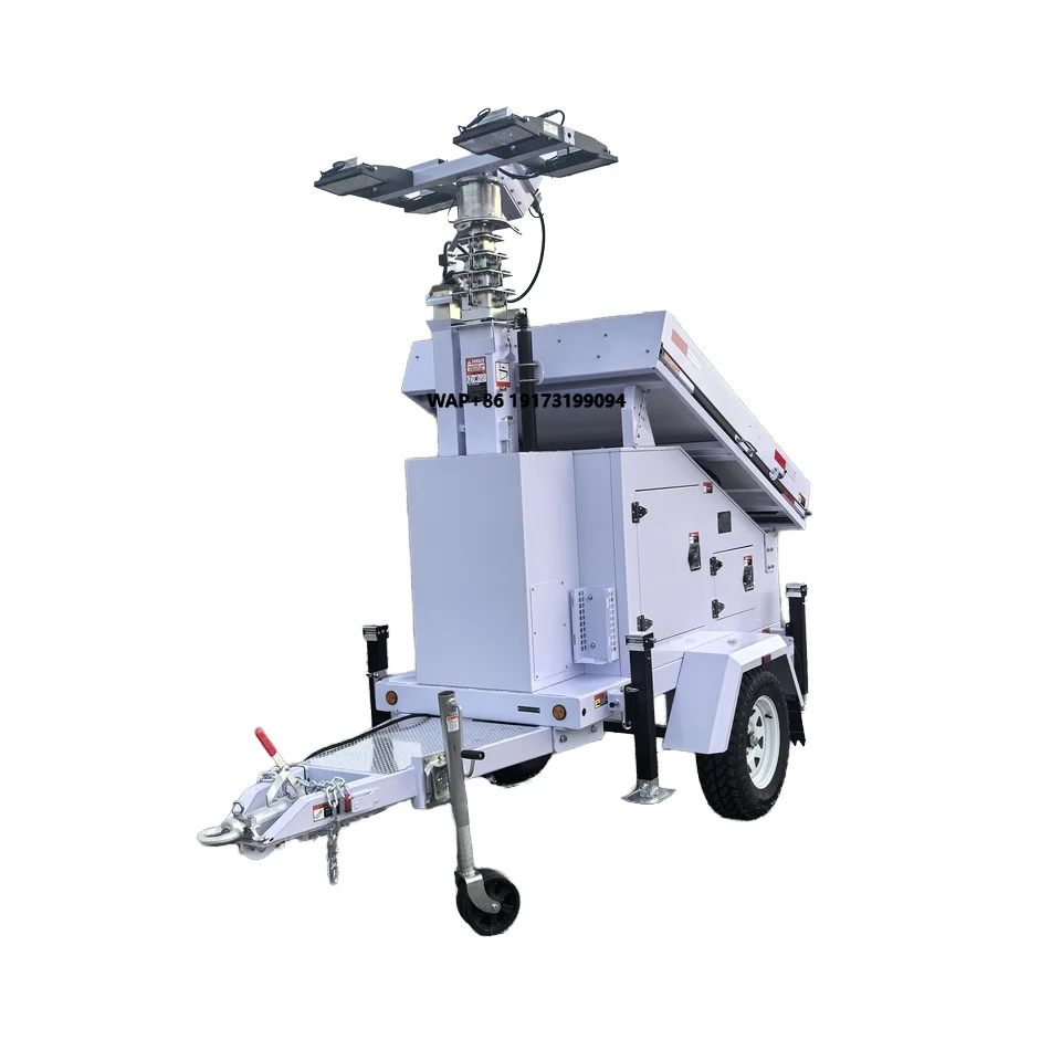 

Hot New Products Rooftopped Solar Lighting Tower With 2 Adjustable Panels for Mobile Construction Use