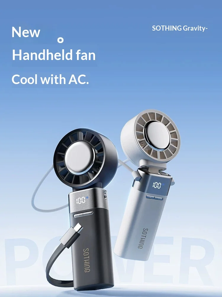 SOTHING Engine ICE-Z Handheld Fan 100th Gear Can Be Adjusted At Will Handheld Small Fan Ice Magnetic Refrigeration Light Weight