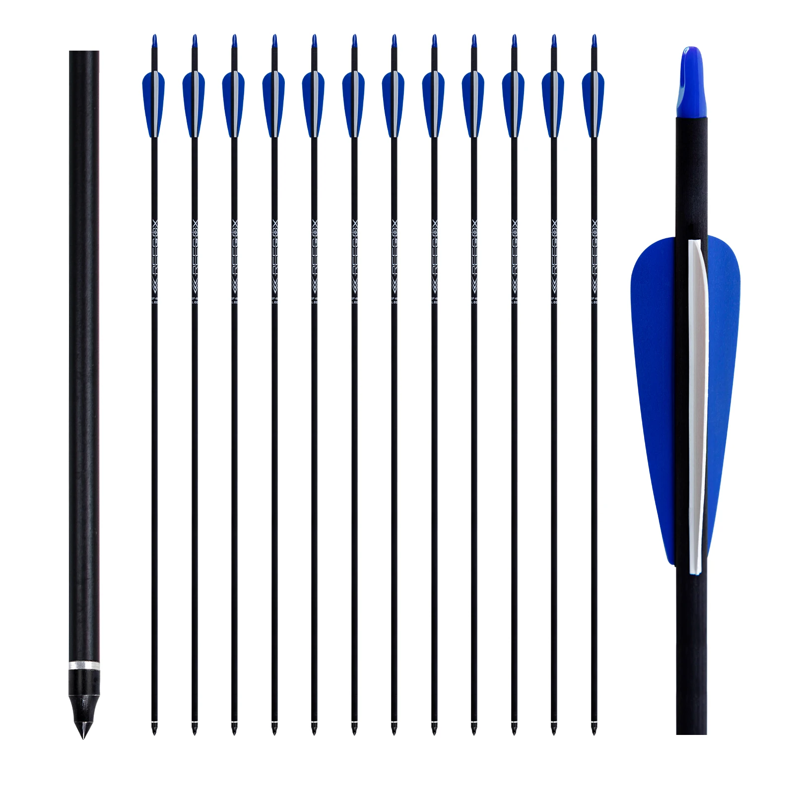 

12pcs Carbon Hunting Arrows Archery Accessories Outdoor Shooting Targeting Practice